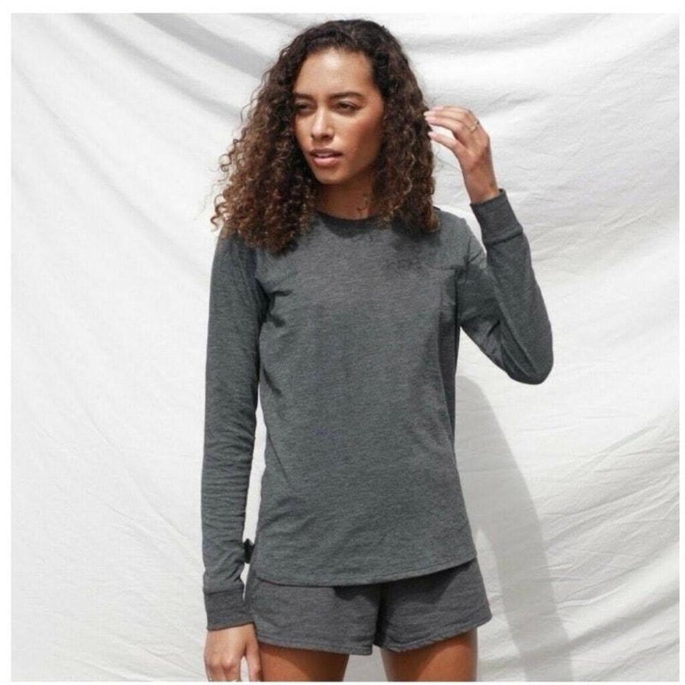 Lunya Gray Crewneck Top